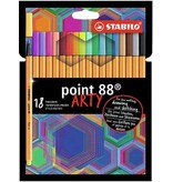 Stabilo STABILO Point 88 fineliner ARTY, etui van 18 stuks, assorti