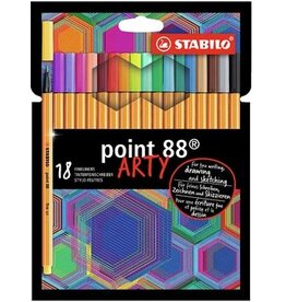 Stabilo STABILO Point 88 fineliner ARTY, etui van 18 stuks, assorti