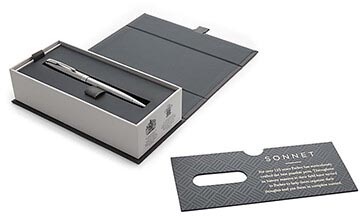 Parker Parker Sonnet balpen, Stainless Steel CT, medium, in giftbox