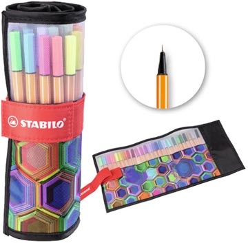 Stabilo STABILO Point 88 fineliner ARTY, rollerset van 25 stuks, assorti
