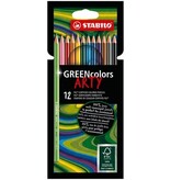 Stabilo STABILO GREEN kleurpotlood ARTY, etui van 12 stuks, assorti