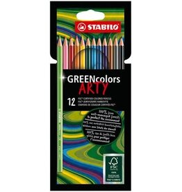 Stabilo STABILO GREEN kleurpotlood ARTY, etui van 12 stuks, assorti — levering per 6