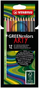 Stabilo STABILO GREEN kleurpotlood ARTY, etui van 12 stuks, assorti