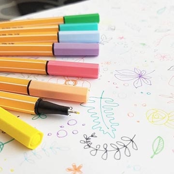 Stabilo STABILO Point 88 fineliner ARTY, rollerset van 25 stuks, assorti