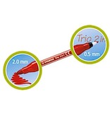 Stabilo STABILO Trio 2-in-1 viltstift, etui van 10 stuks in geassorteerde kleuren
