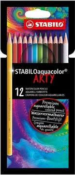 Stabilo STABILOaquacolor kleurpotlood ARTY, etui van 12 stuks, assorti