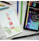 Stabilo STABILOaquacolor kleurpotlood ARTY, etui van 12 stuks, assorti
