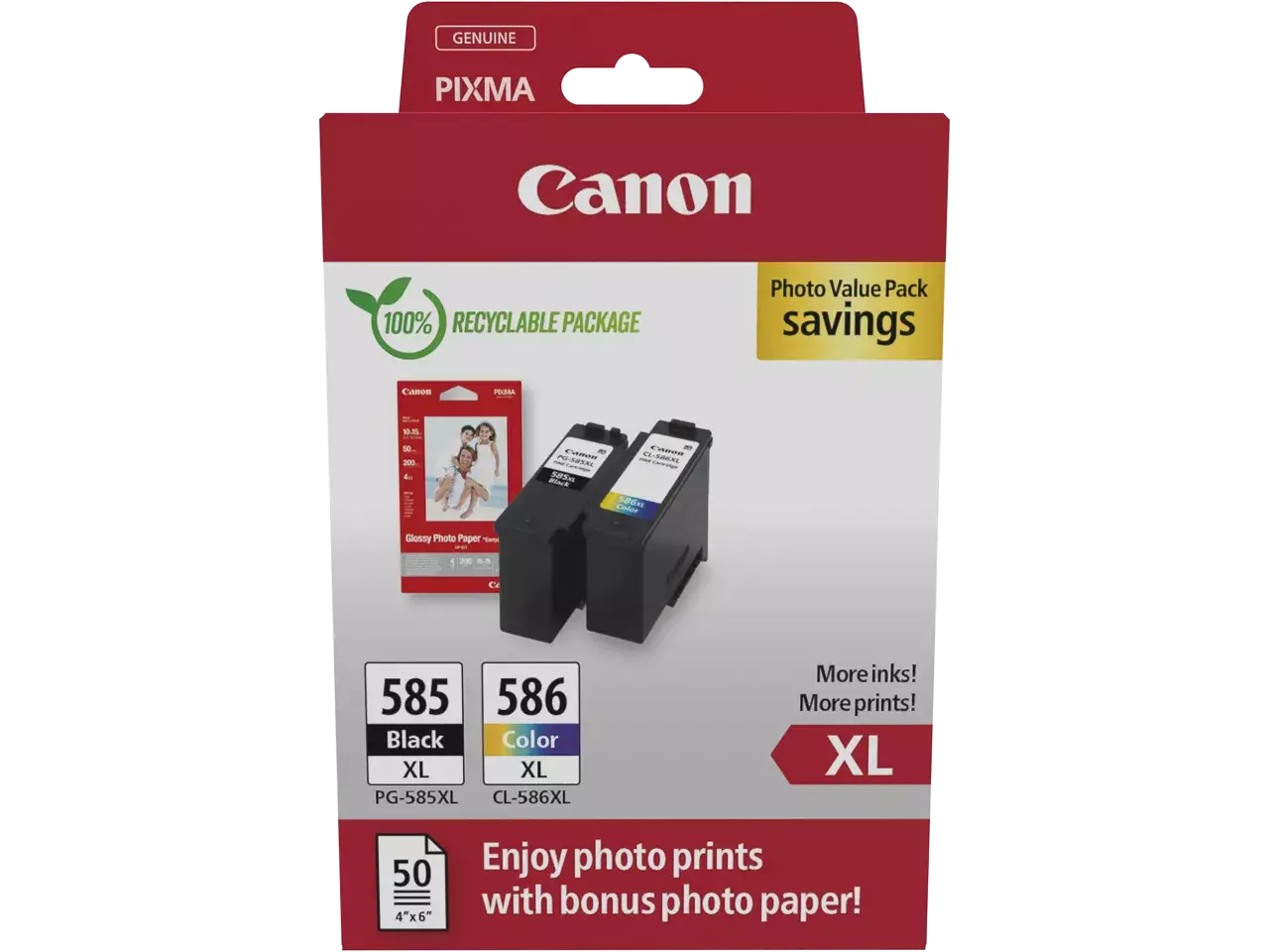 Canon 6204C005 CANON PG585XL+CL586XL+GP501 — Pixma MG ink+photo pa