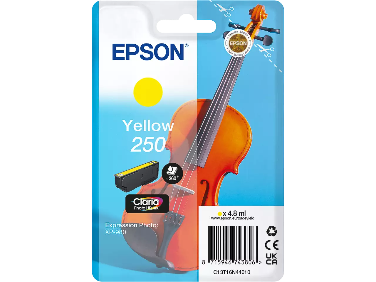 Epson C13T16N44010 EPSON 250 XP ink yellow ST — 360pages