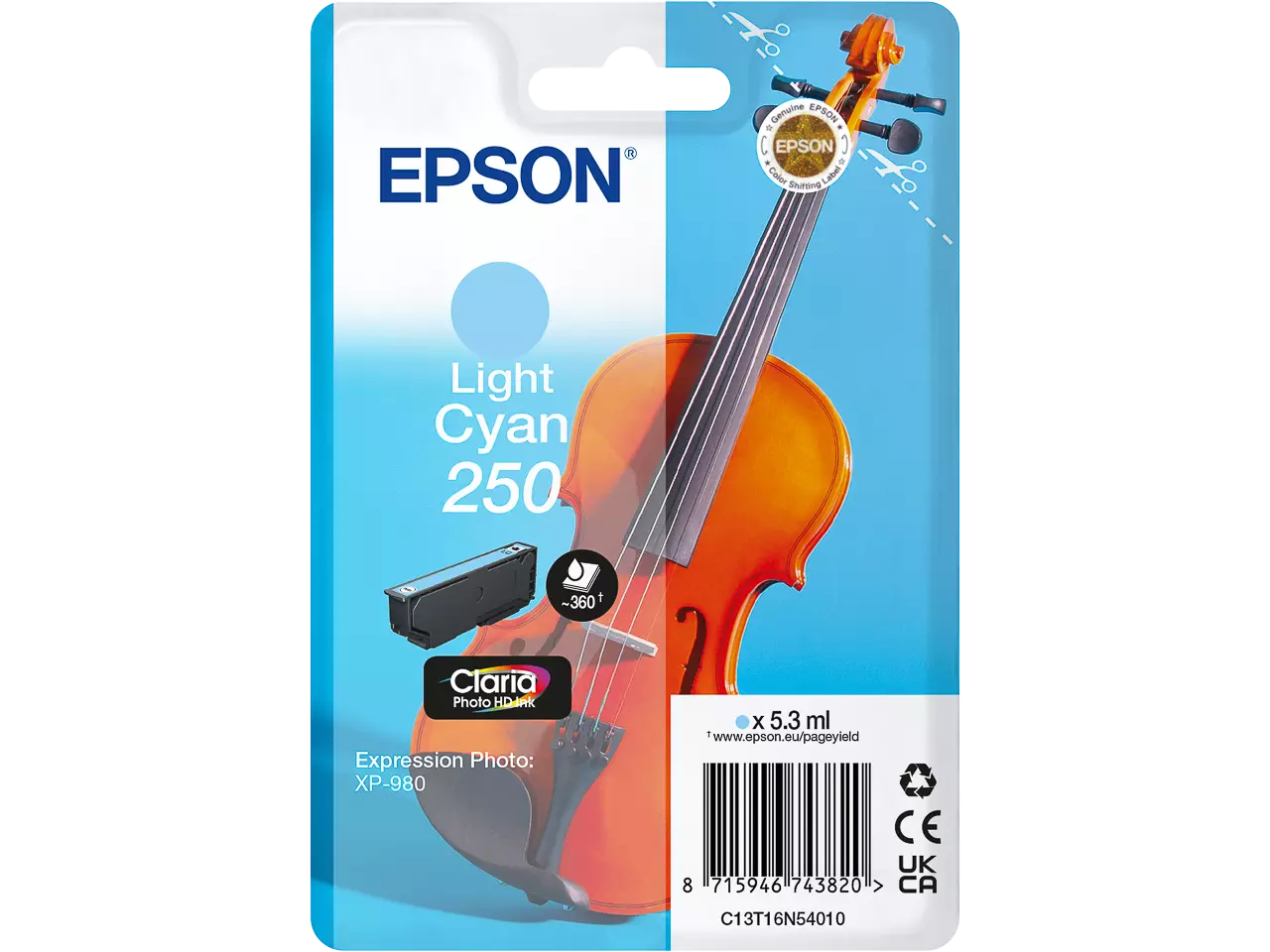 Epson C13T16N54010 EPSON 250 XP ink light cyan — ST 360pages