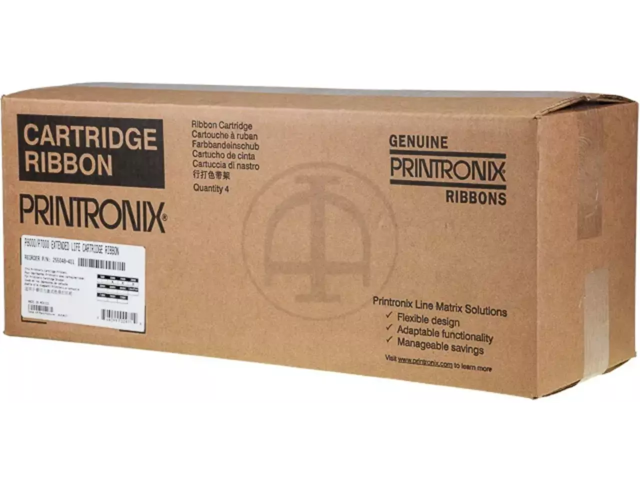 255048-401 PRINTRONIX P7000 ribbon (4) — black 4x30.000pages
