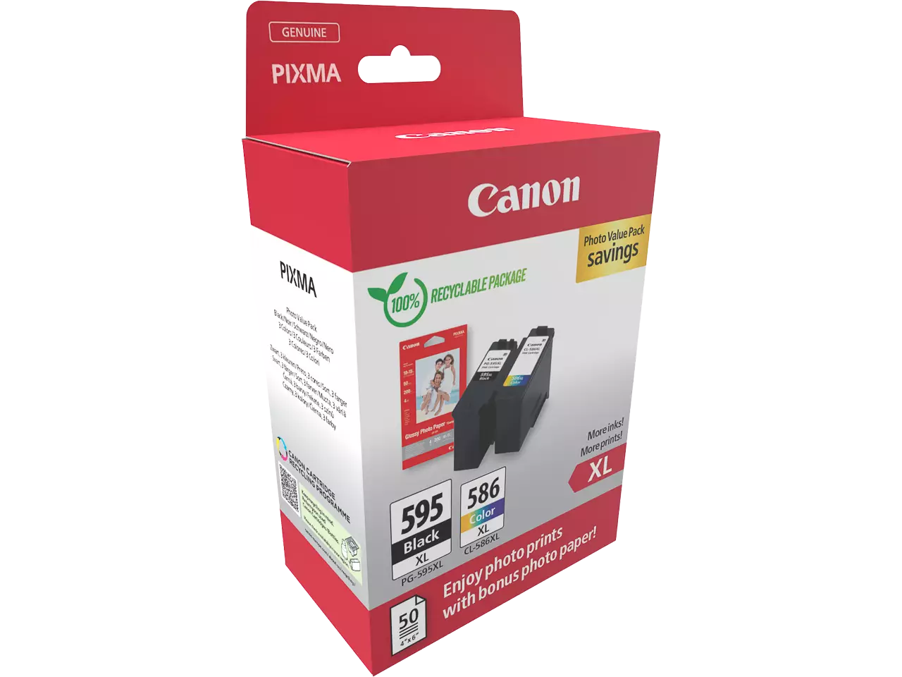 Canon 7170C004 CANON PG595XL+CL586XL+GP501 — Pixma MG ink+photo pa