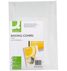 Q-CONNECT Q-CONNECT dekblad A4 leder 250 grams 100 stuks wit