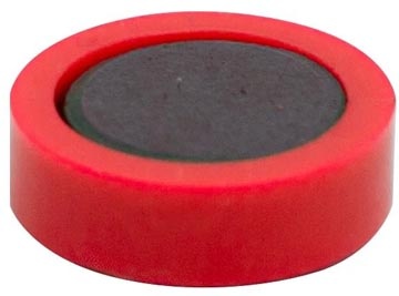 Q-CONNECT Q-CONNECT magneten, 20 mm, rood, pak van 10 stuks