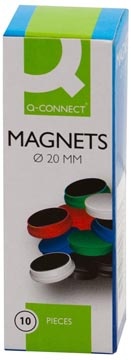 Q-CONNECT Q-CONNECT magneten, 20 mm, rood, pak van 10 stuks