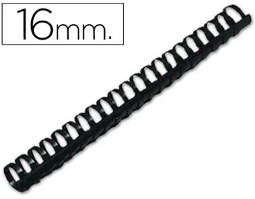 Q-CONNECT Q-CONNECT bindrug 16mm 21 rings 50 stuks zwart