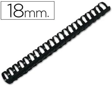 Q-CONNECT Q-CONNECT bindrug 18mm 21 rings 50 stuks zwart
