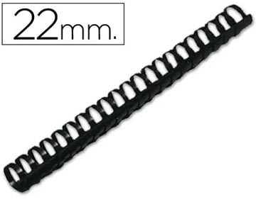Q-CONNECT Q-CONNECT bindrug 22mm 21 rings 50 stuks zwart