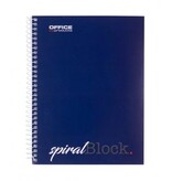 Office Products OFFICE products spiraalschrift, A5, 80 blad, gelijnd — levering per 5