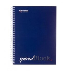 Office Products OFFICE products spiraalschrift, A5, 80 blad, gelijnd — levering per 5