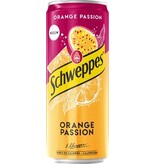Schweppes Orange Passion frisdrank, sleek blik van 33 cl, pak van 24 stuks