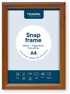 Europel Europel clicklijst Premium, 25 mm, ft A4, hout