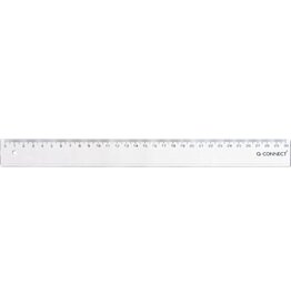 Q-CONNECT Q-CONNECT meetlat, transparant polystereen, 30 cm