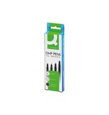 Q-CONNECT Q-CONNECT OHP marker, permanent, fijn, set van 4 stuks in geassorteerde kleuren