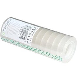 Q-CONNECT Q-CONNECT plakband, PP, ft 12 mm x 30 m, pak van 12 stuks