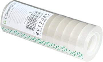Q-CONNECT Q-CONNECT plakband, PP, ft 12 mm x 30 m, pak van 12 stuks