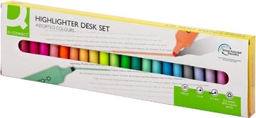 Q-CONNECT Q-CONNECT markeerstift, deskset, 23 verschillende kleuren