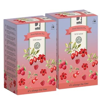 Q-CONNECT ACTIE: 2de aan verlaagde prijs: thee, fruit infusion, 20 zakjes (ref. KF10245)