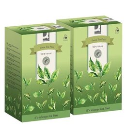 Q-CONNECT ACTIE: 2de aan verlaagde prijs: thee, Green tea pure, 20 zakjes (ref. KF10246)
