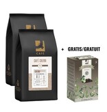 Q-CONNECT ACTIE Q-CONNECT: 2 x koffiebonen Café Crema, 1 kg + GRATIS 1 x thee, earl grey, 20 zakjes