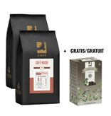 Q-CONNECT ACTIE Q-CONNECT: 2 x koffiebonen Café Rosso, 1 kg + GRATIS 1 x thee, earl grey, 20 zakjes