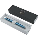Parker Parker IM Premium vulpen, fijn, in giftbox, blue (blauw/zilver)