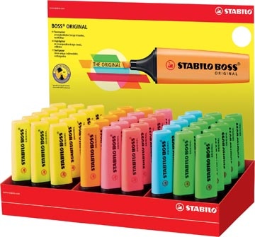 Stabilo STABILO BOSS ORIGINAL markeerstift, display van 45 stuks in 6 geassorteerde kleuren