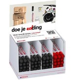 Edding Edding permanent marker 3000, zwart en rood, display van 48 stuks