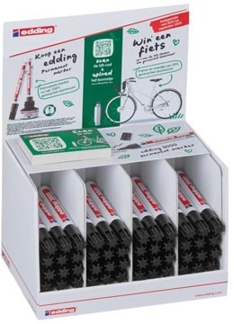 Edding Edding permanent marker 3000 zwart — levering per 48