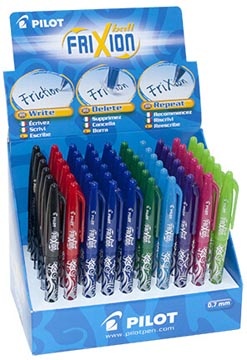 Pilot Pilot gelroller Frixion Ball, display met 60 stuks