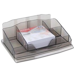 Office Products OFFICE products bureau organizer, inclusief notes, 6 vakken, transparant zwart — levering per 24
