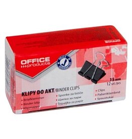 Office Products OFFICE products foldbackclip, zwart, 15 mm, doos van 12 stuks — levering per 12