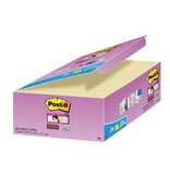 3M Post-it Super Sticky notes, 90 vel, ft 47,6 x 47,6 mm, geel, pak van 21 + 3 GRATIS