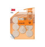 3M 3M beschermende vloerpads, uit vilt, diameter 25 mm, blister van 8 stuks