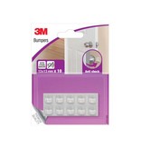 3M 3M zelfklevende stootdoppen, ft 13 x 13 mm, transparant, blister van 10 stuks