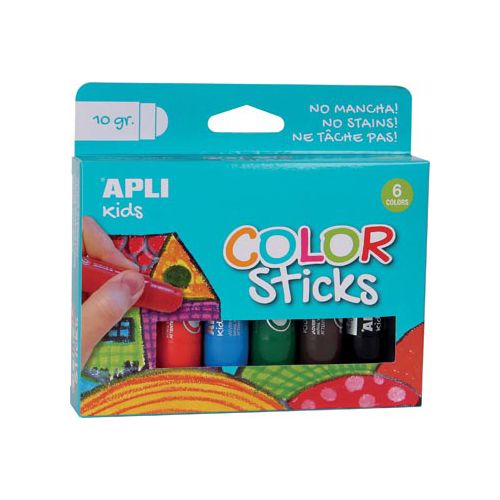 Apli Kids Apli Kids plakkaatverf Color sticks, blister met 6 stuks