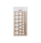 Linex Linex cirkelsjabloon 1 - 35 mm, met 35 cirkels