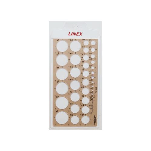 Linex Linex cirkelsjabloon 1 - 35 mm, met 35 cirkels