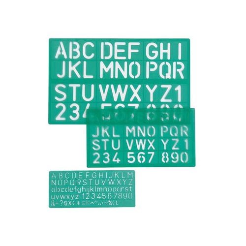 Linex Linex lettersjabloon set met 3 stuks, in een ophangetui