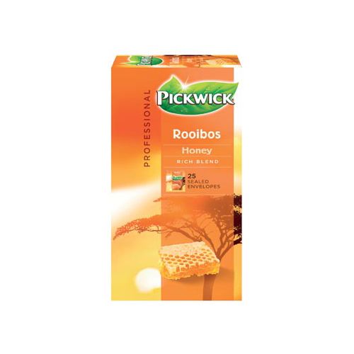 Pickwick Pickwick thee, rooibos en honing, pak van 25 zakjes